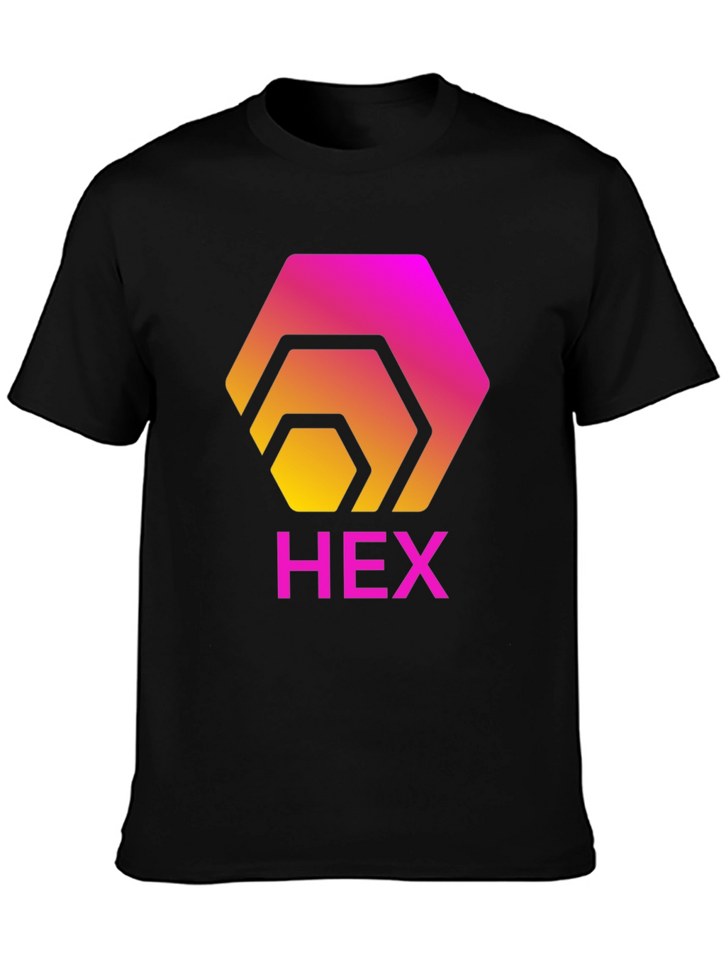 HEX Crypto T-Shirt - Gradient Hexagon Design