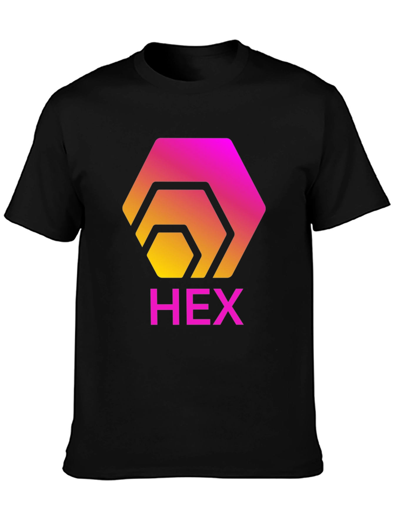 HEX Crypto T-Shirt - Gradient Hexagon Design