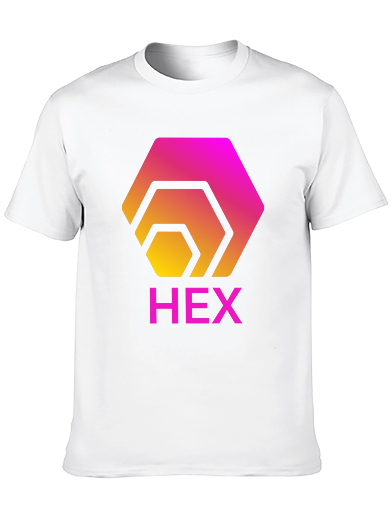 HEX Crypto T-Shirt - Gradient Hexagon Design