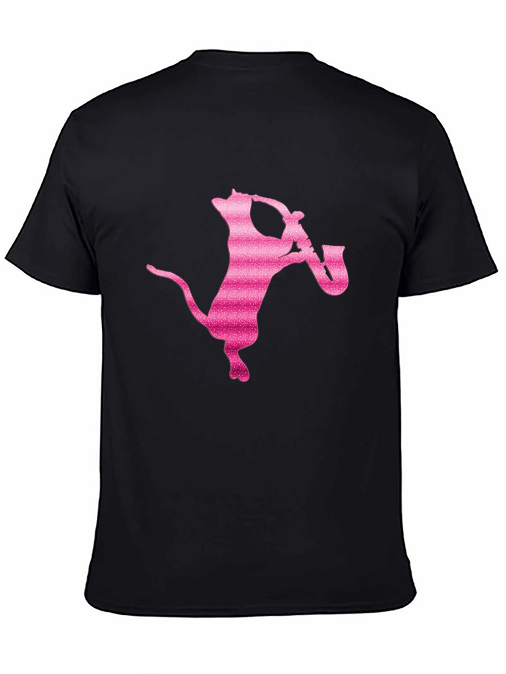 Cool Cat Saxophone T-Shirt - Black