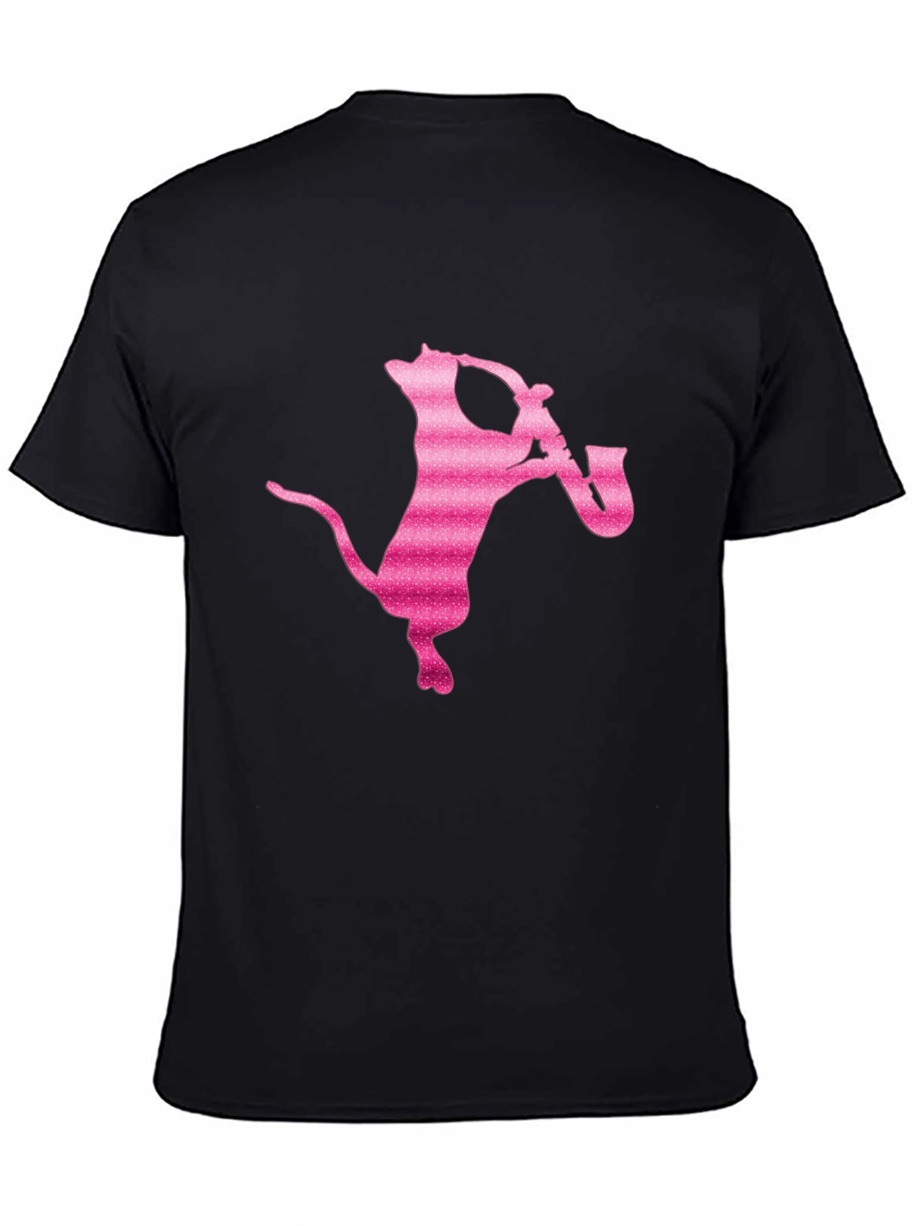 Cool Cat Saxophone T-Shirt - Black
