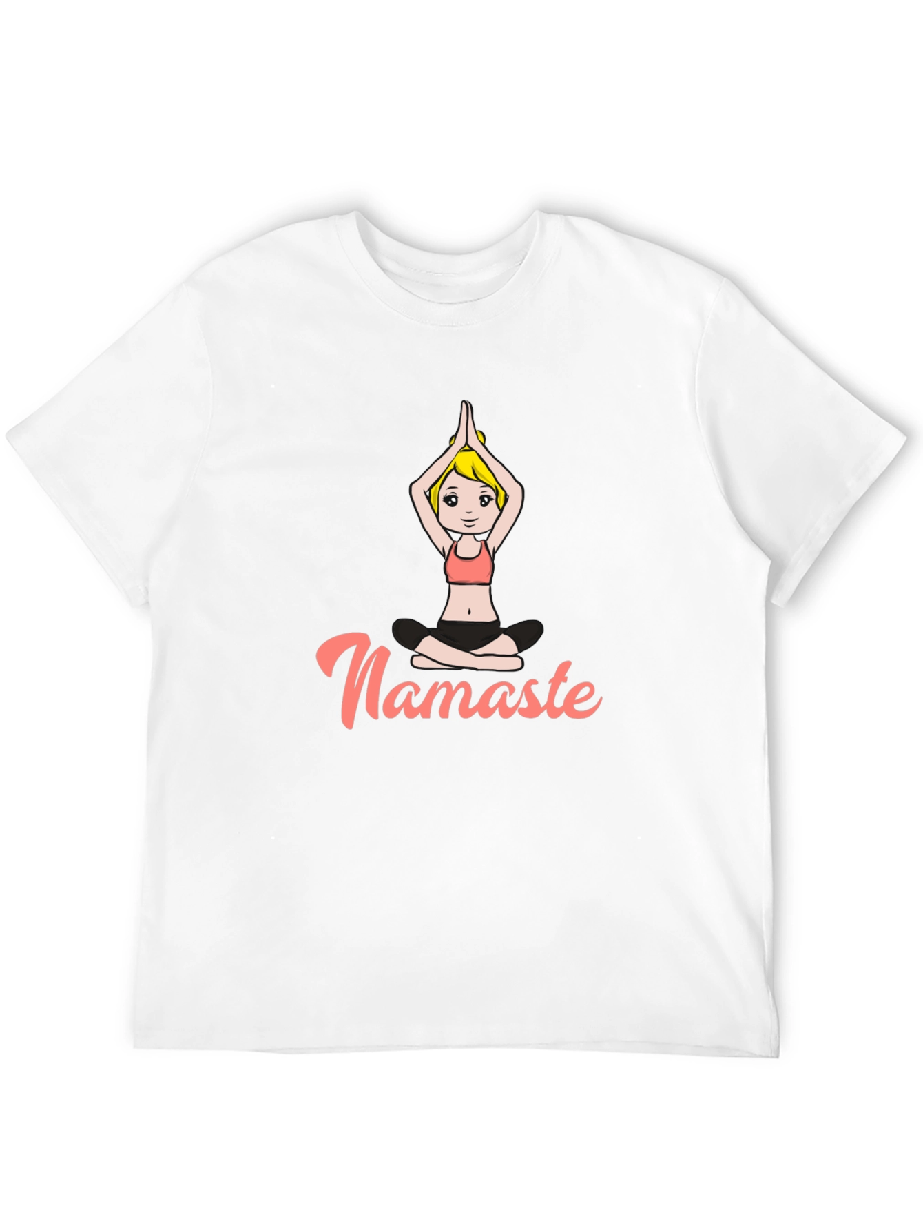Namaste Yoga T-Shirt - Relaxed Fit Black Tee