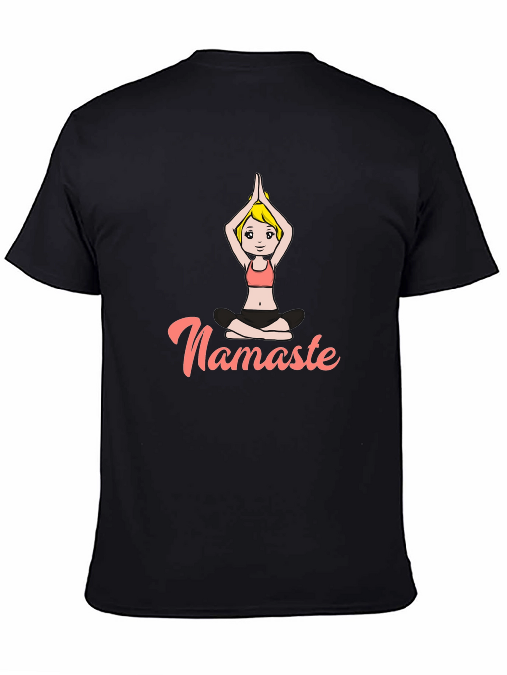 Namaste Yoga T-Shirt - Relaxed Fit Black Tee