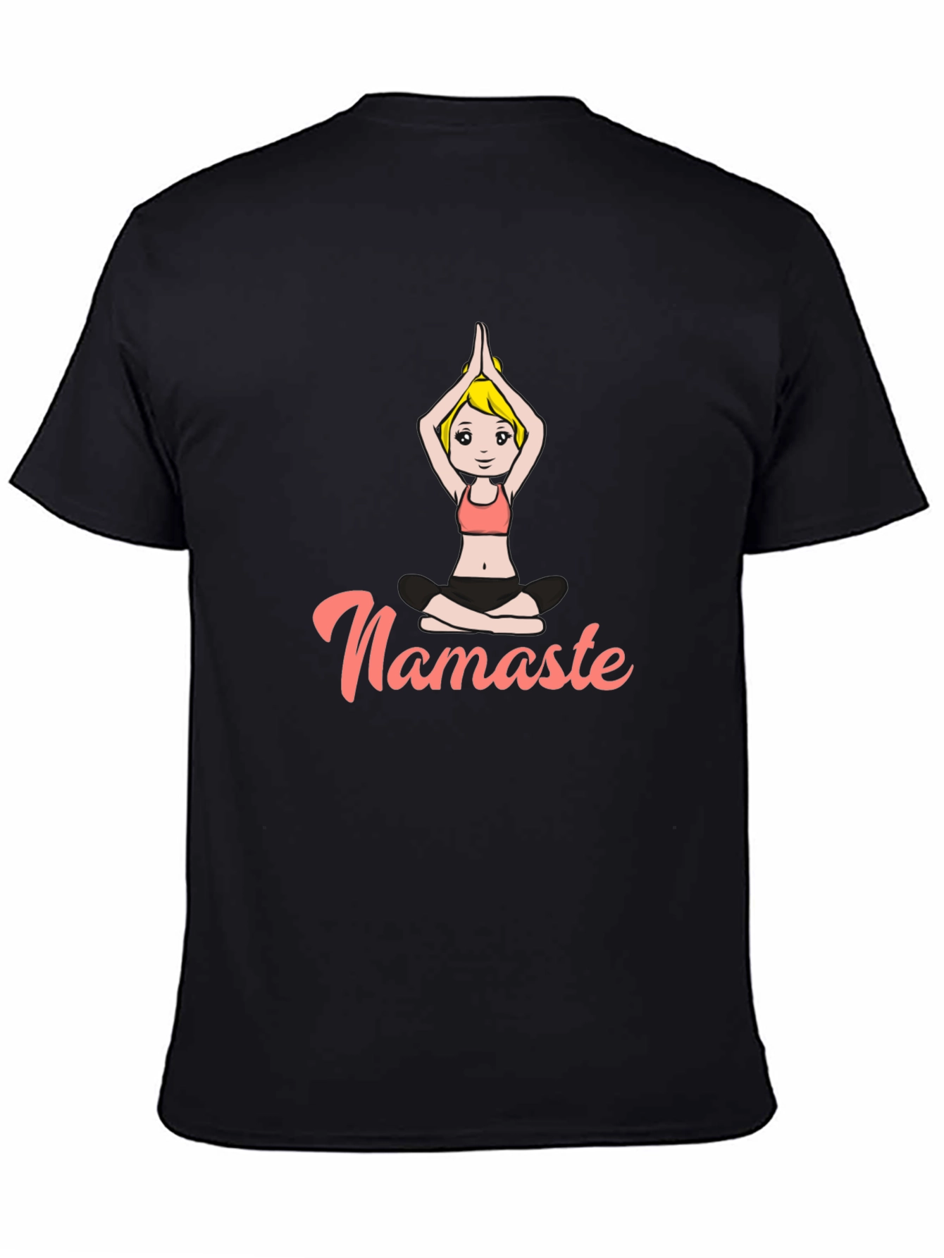 Namaste Yoga T-Shirt - Relaxed Fit Black Tee