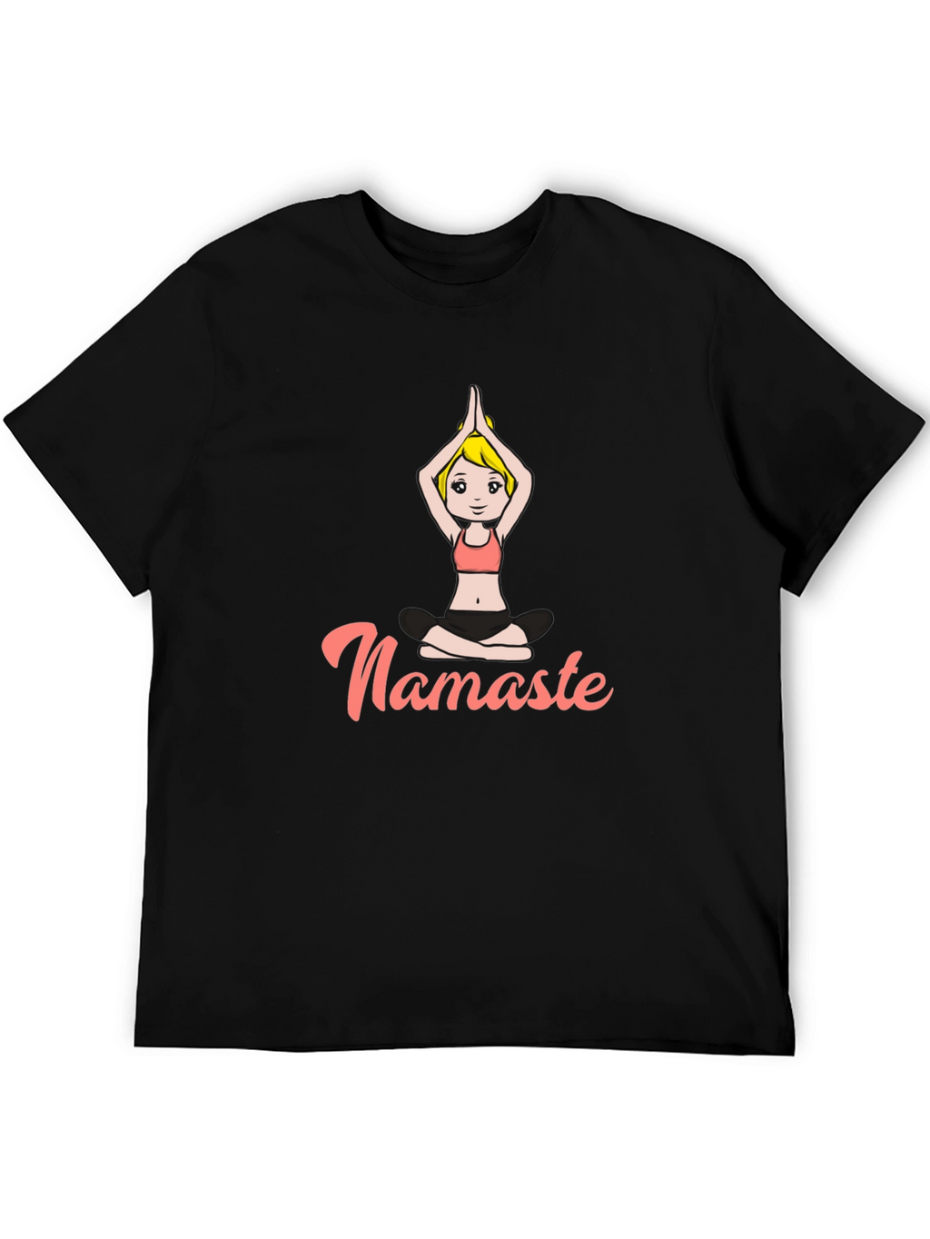 Namaste Yoga T-Shirt - Relaxed Fit Black Tee