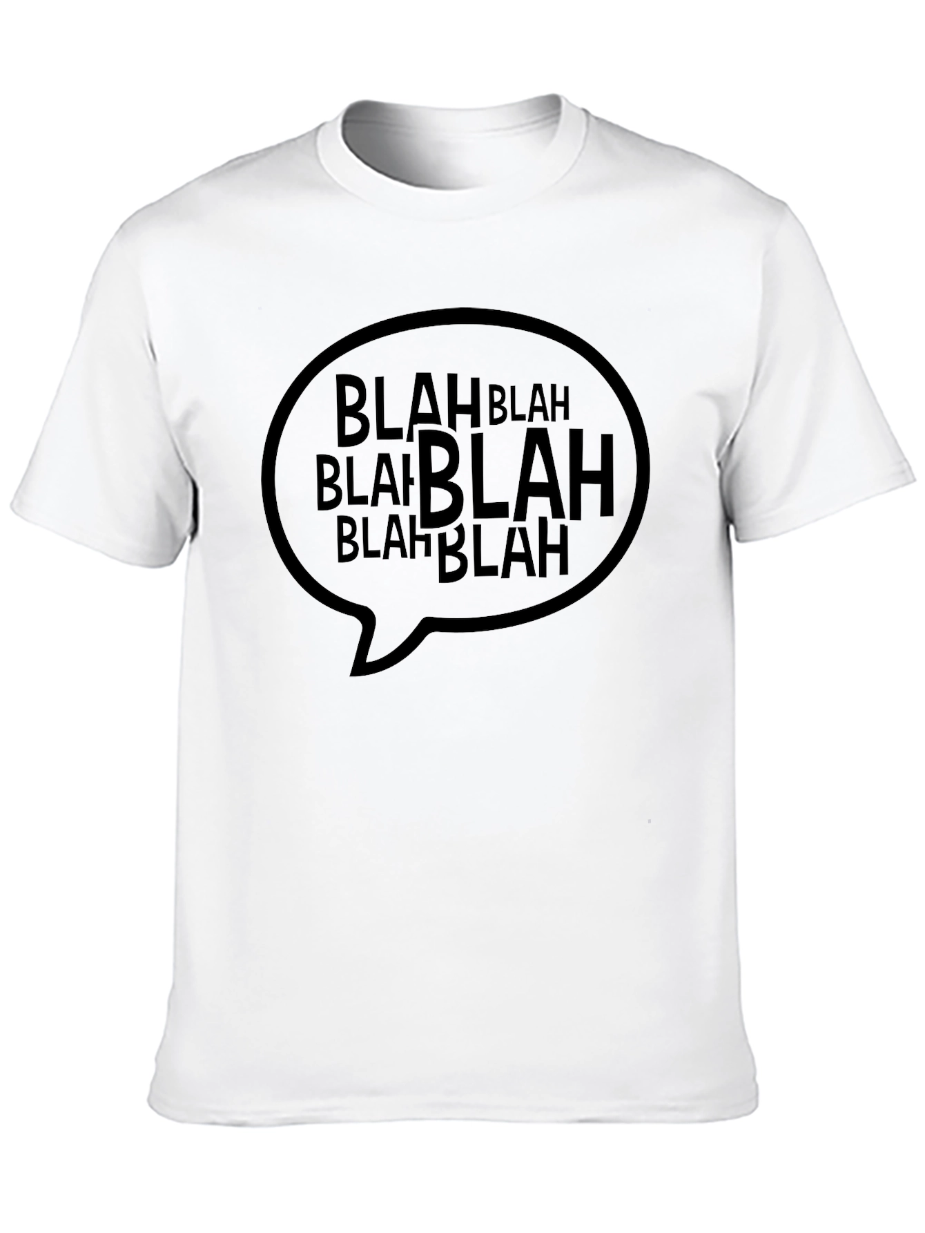 Blah Bubble Mens Black Graphic Tee