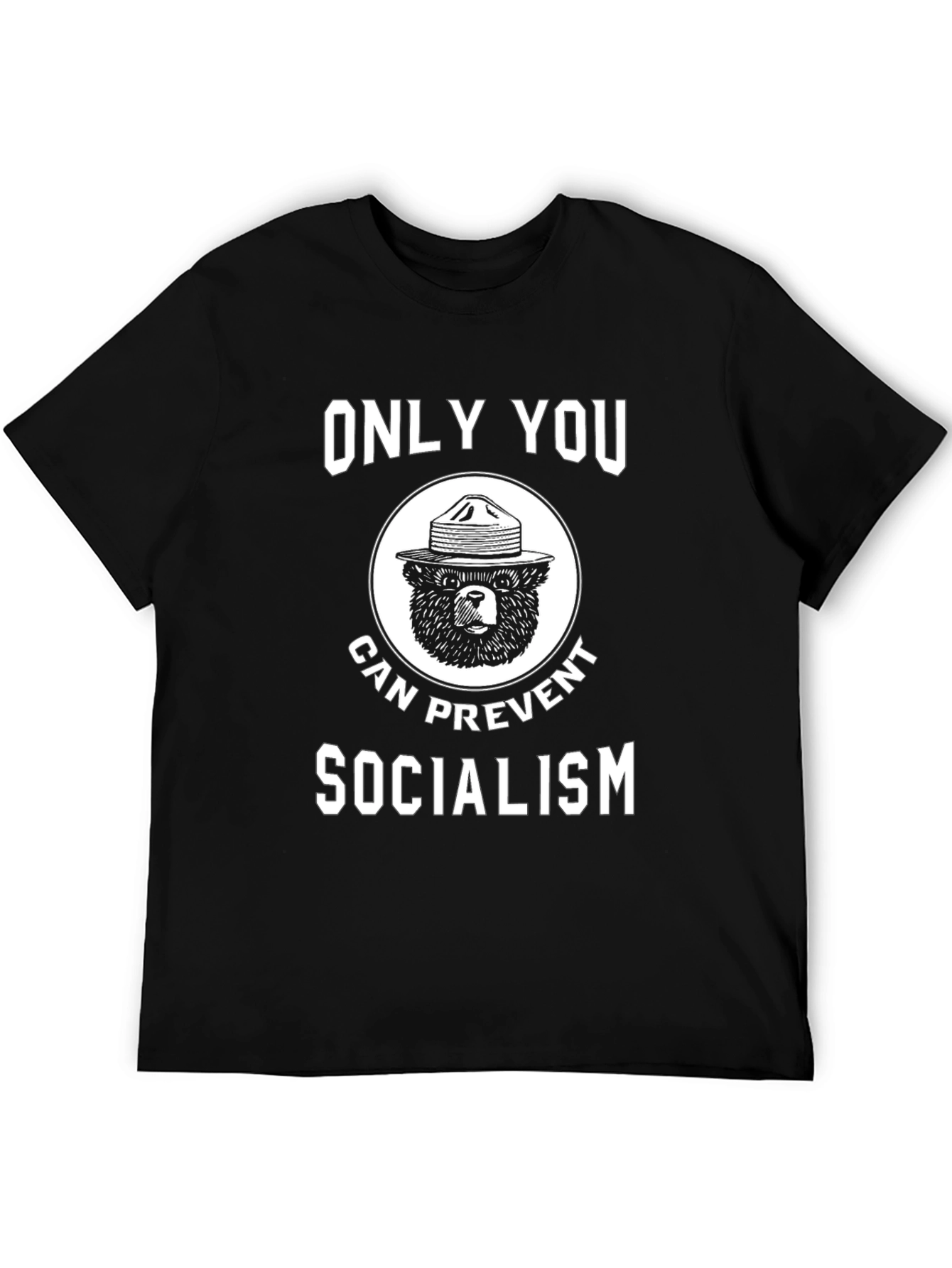 Only You Can Prevent Socialism Bear Graphic Tee