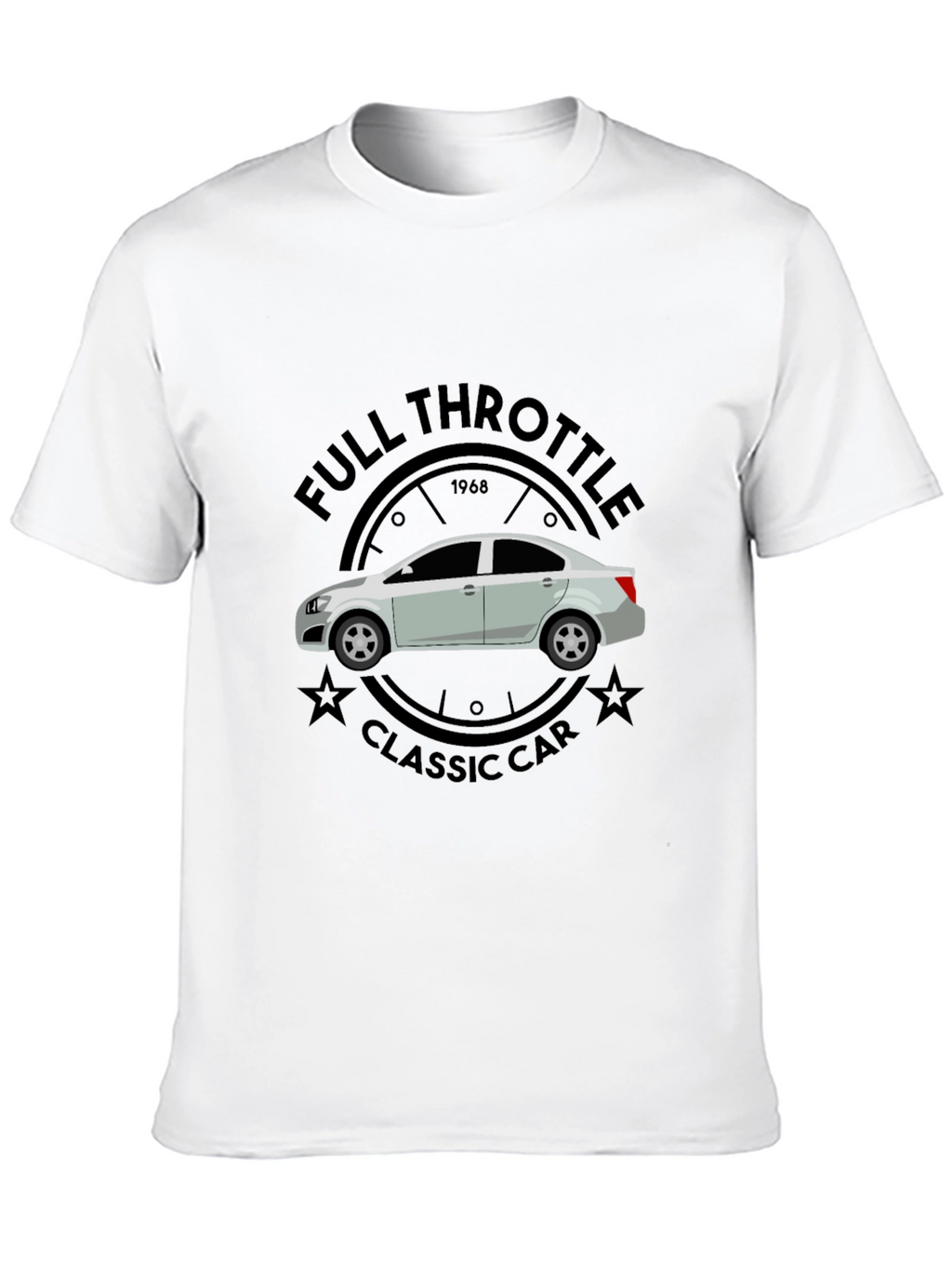 Full Throttle Classic Car Graphic T-Shirt