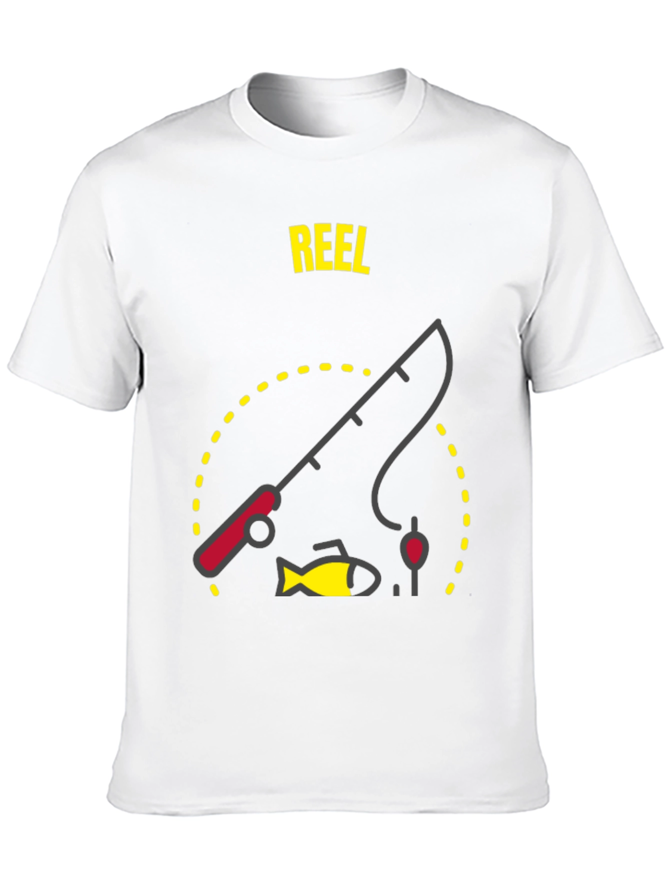 Reel Fishing T-Shirt - Black Graphic Tee