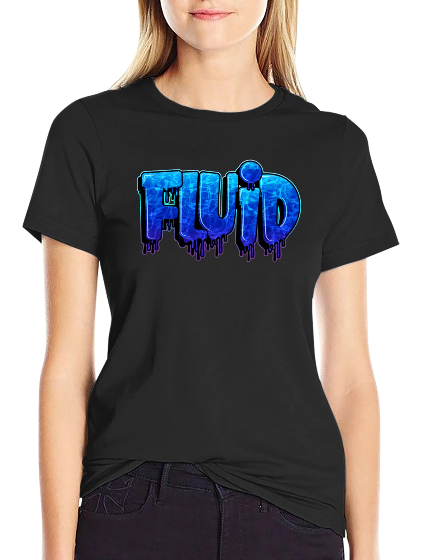 Fluid Design Black T-Shirt