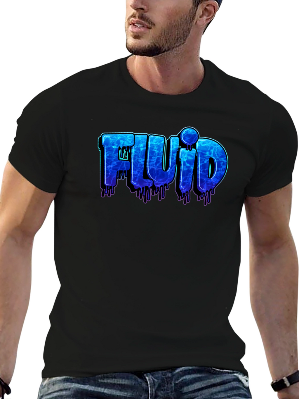 Fluid Design Black T-Shirt
