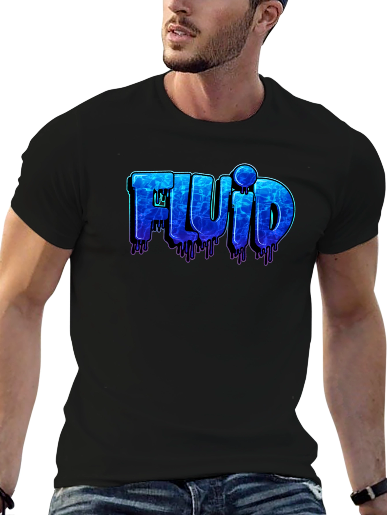 Fluid Design Black T-Shirt