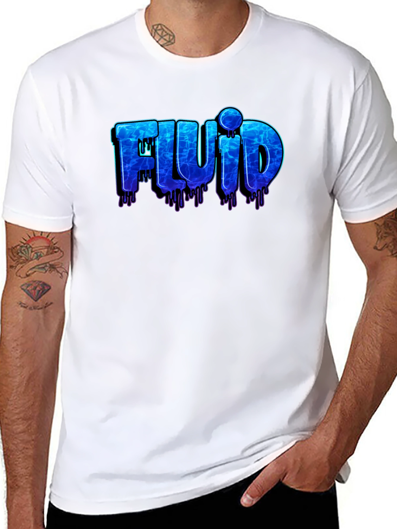 Fluid Design Black T-Shirt