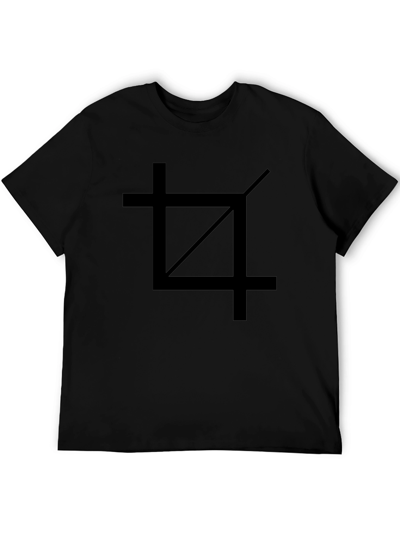 Crop Tool Graphic Tee - Black Cotton Casual Shirt