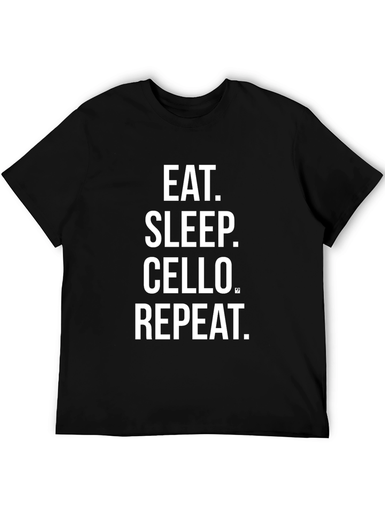 Eat Sleep Cello Repeat Black T-Shirt