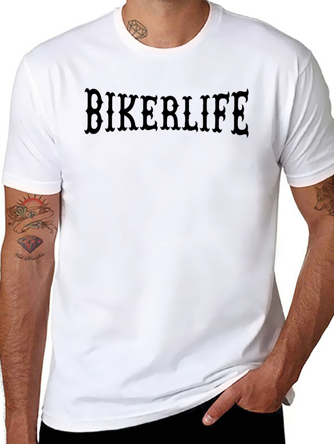 Bikerlife Black T-Shirt - Classic Motorcycle Style