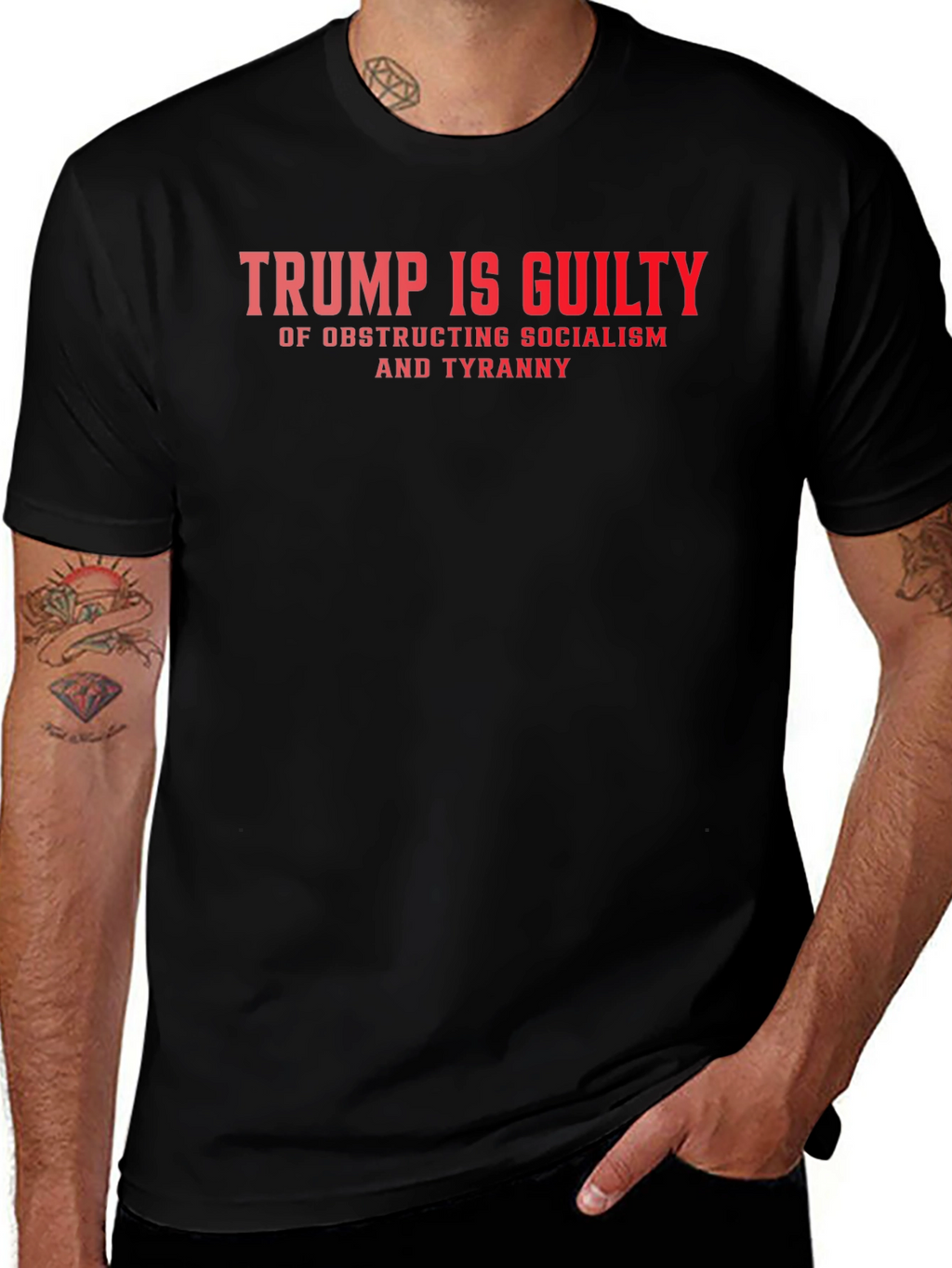 Trump Is Guilty Graphic Tee - Political Statement Shirt