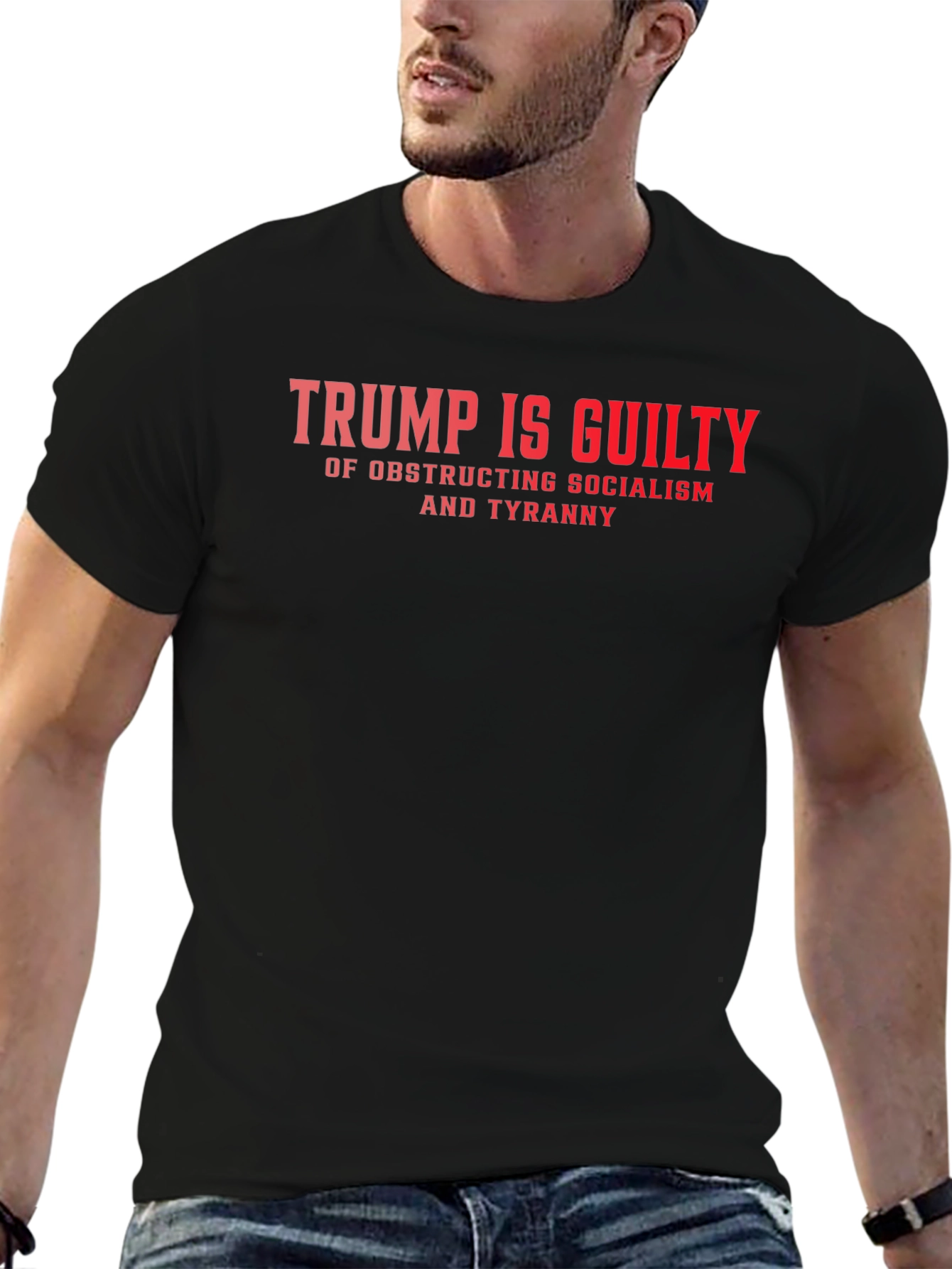 Trump Is Guilty Graphic Tee - Political Statement Shirt