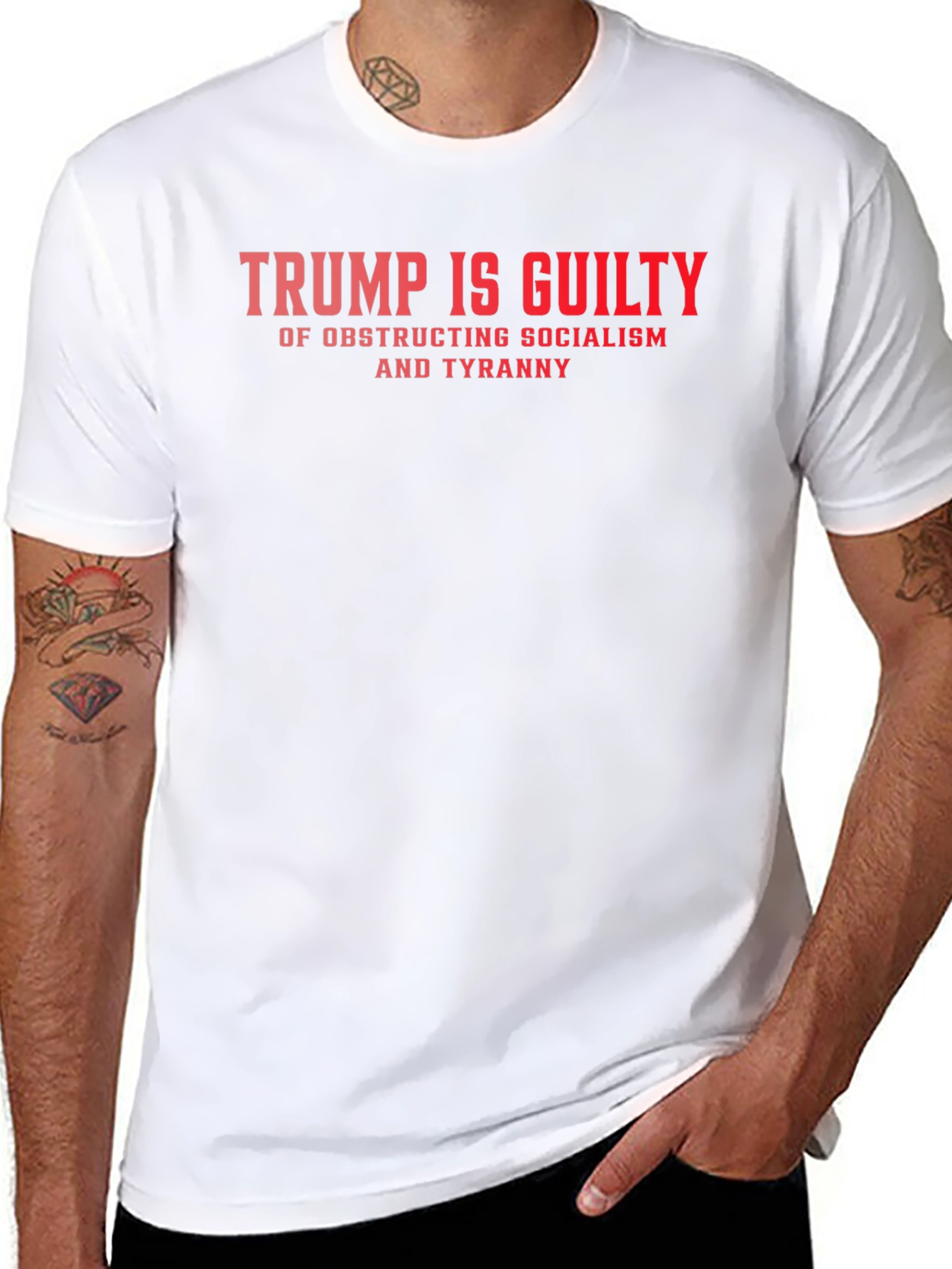 Trump Is Guilty Graphic Tee - Political Statement Shirt