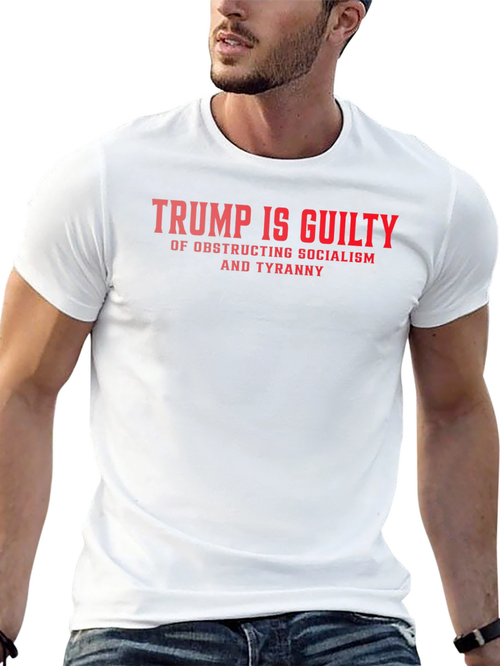 Trump Is Guilty Graphic Tee - Political Statement Shirt