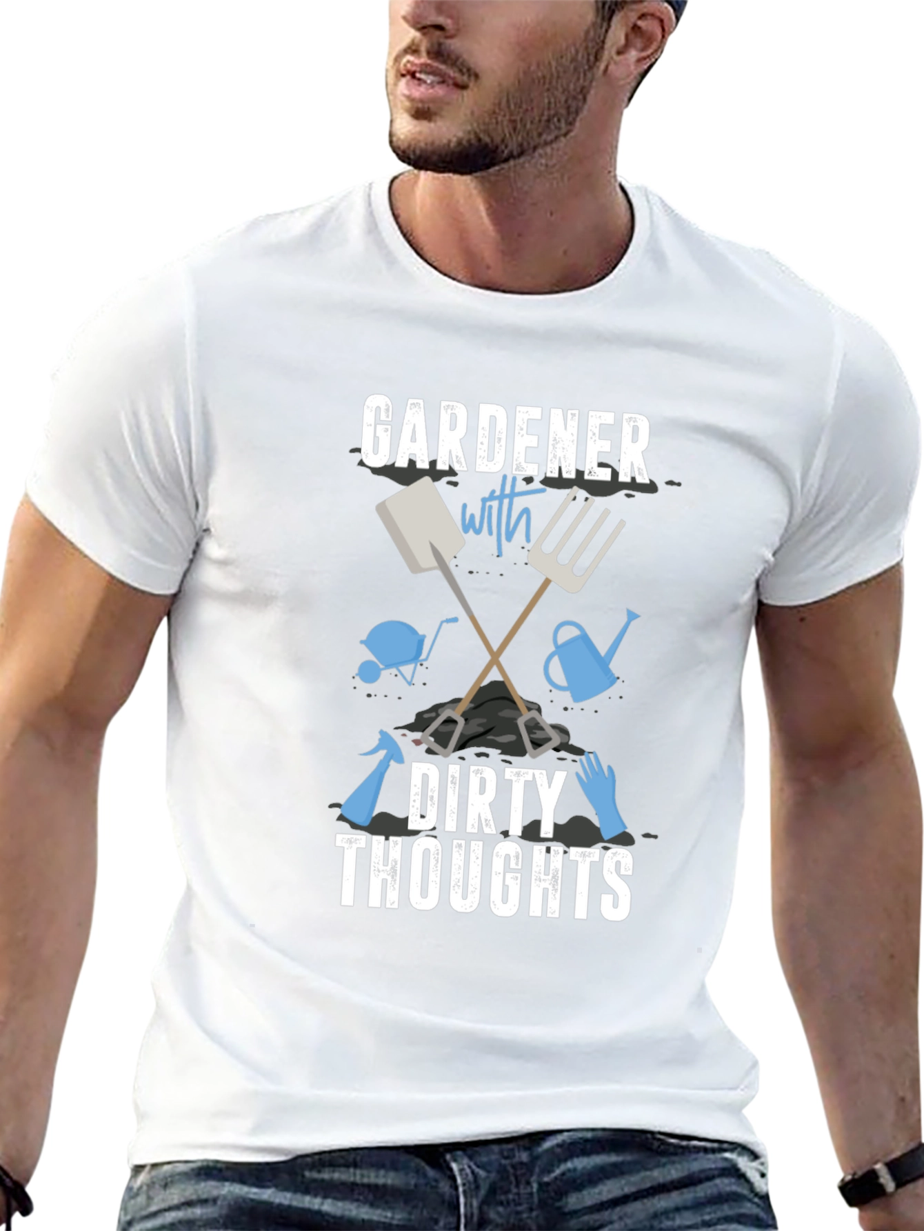 Gardener with Dirty Thoughts Black Graphic Tee
