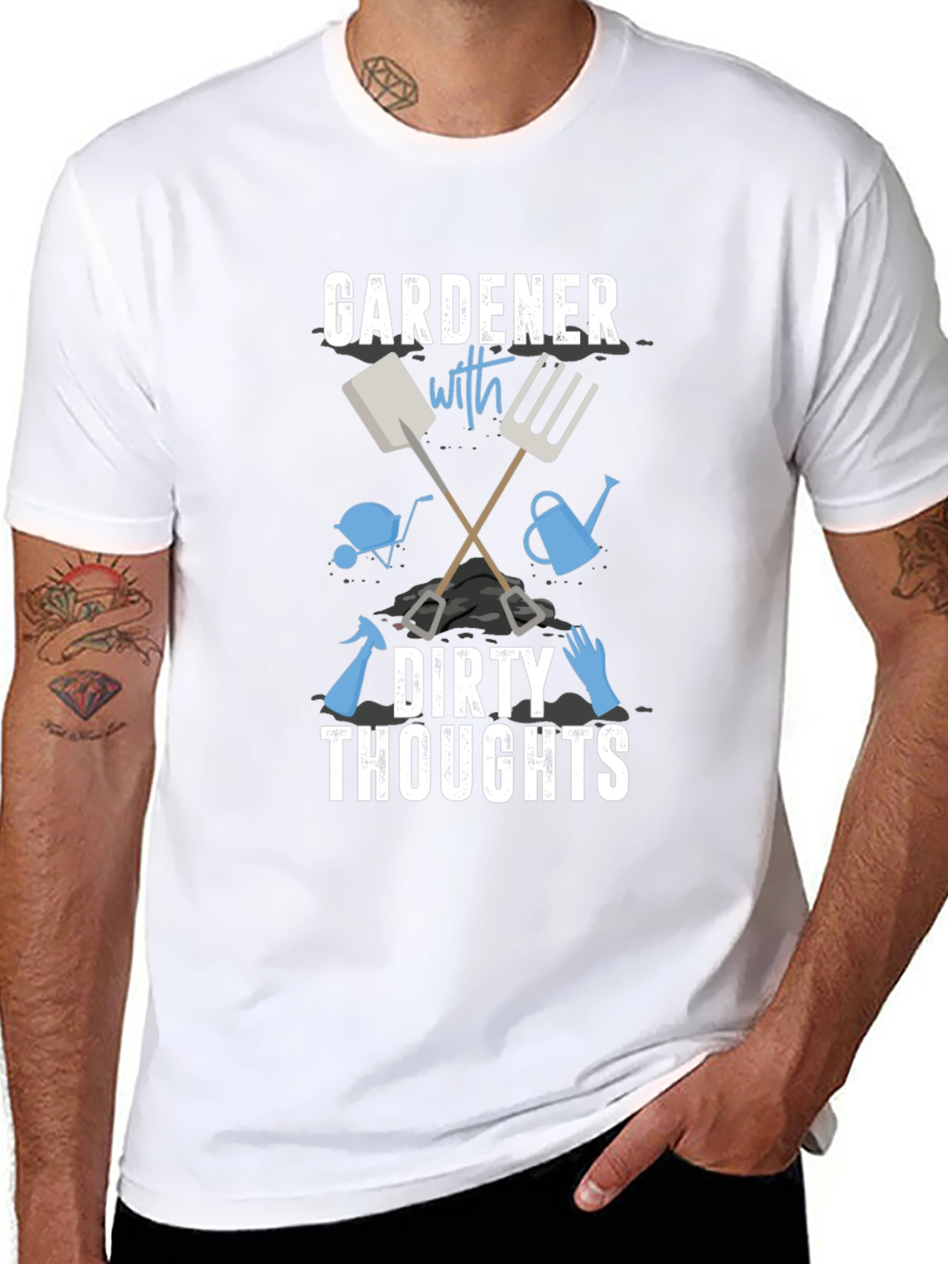Gardener with Dirty Thoughts Black Graphic Tee