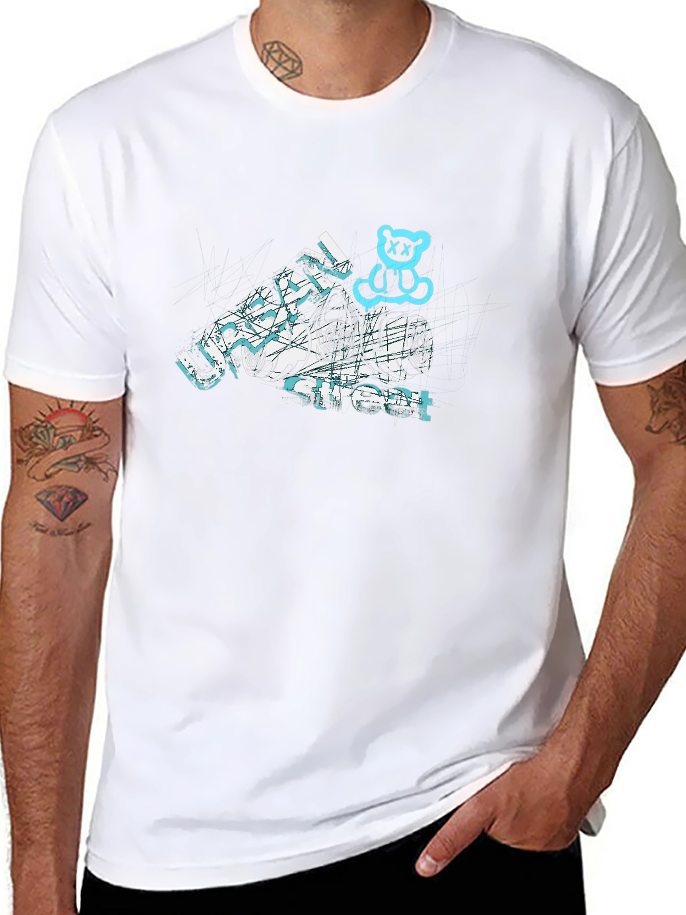 Urban Street Black Graphic Tee