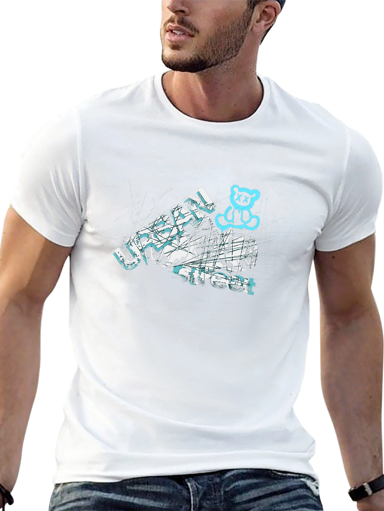 Urban Street Black Graphic Tee