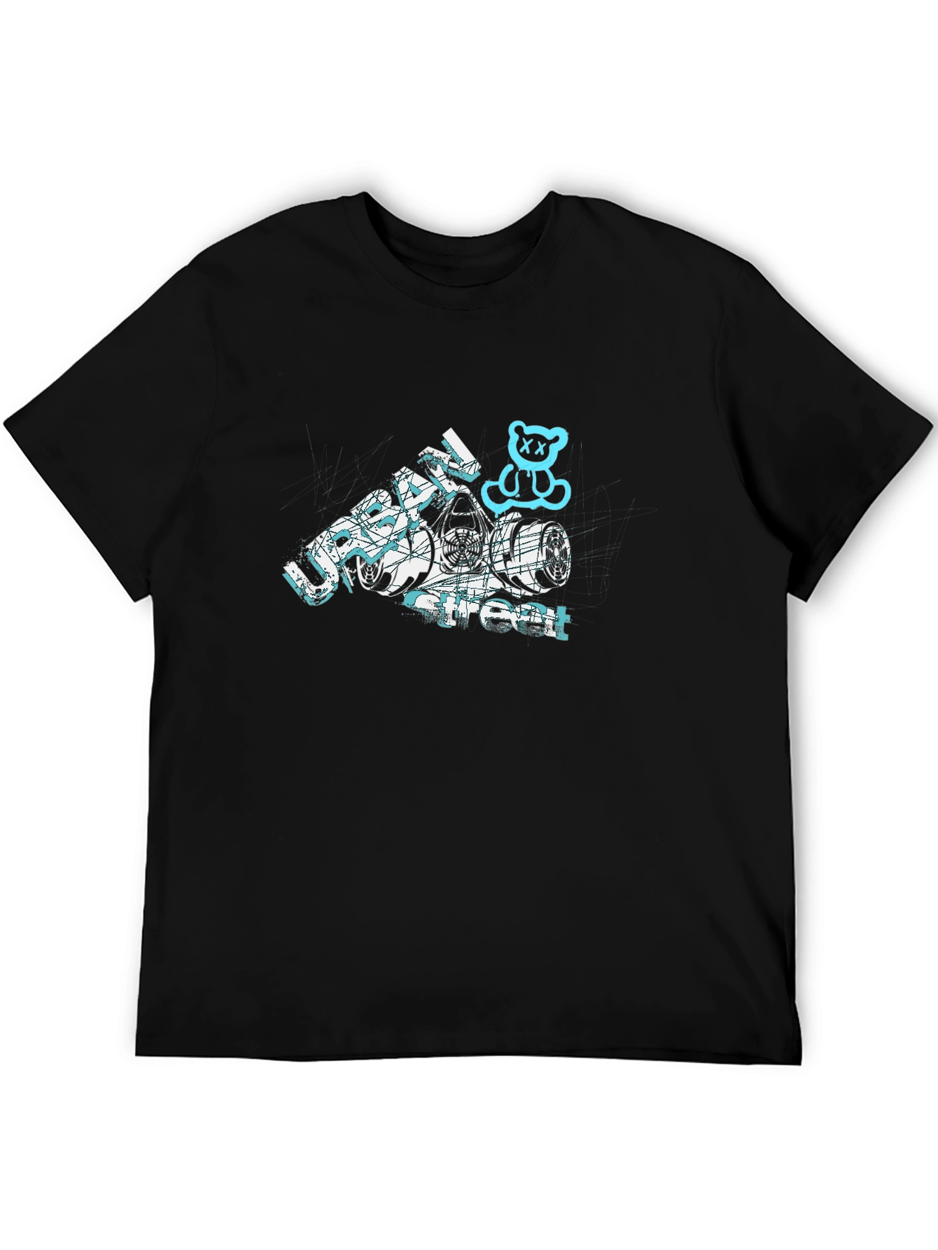 Urban Street Black Graphic Tee