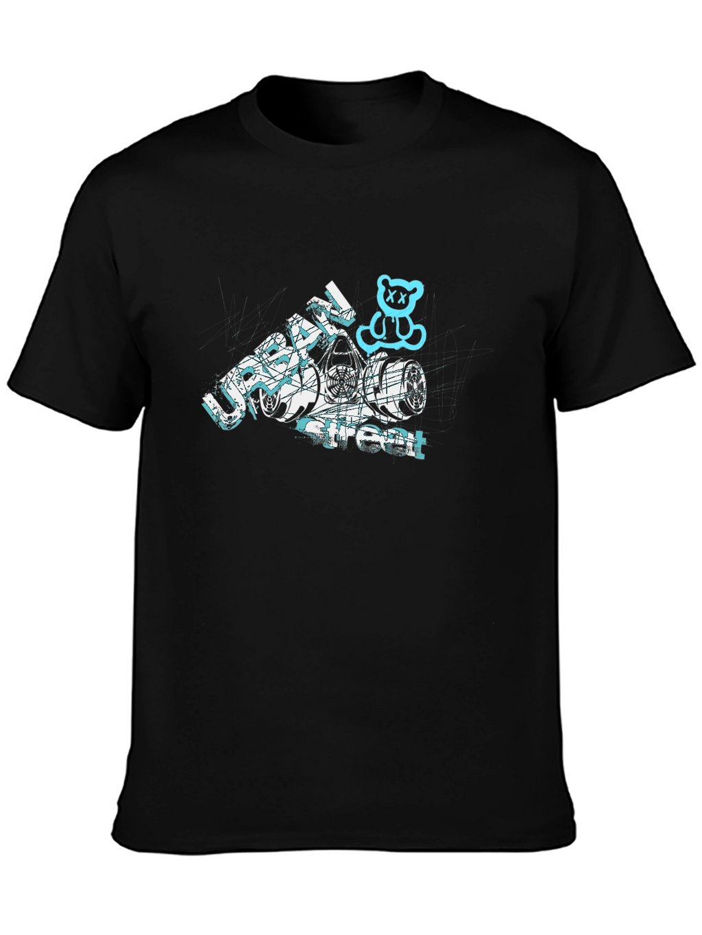 Urban Street Black Graphic Tee