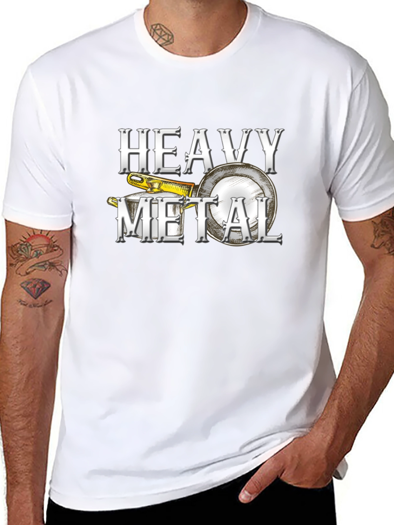 Heavy Metal Banjo Graphic T-Shirt - Musician Tee