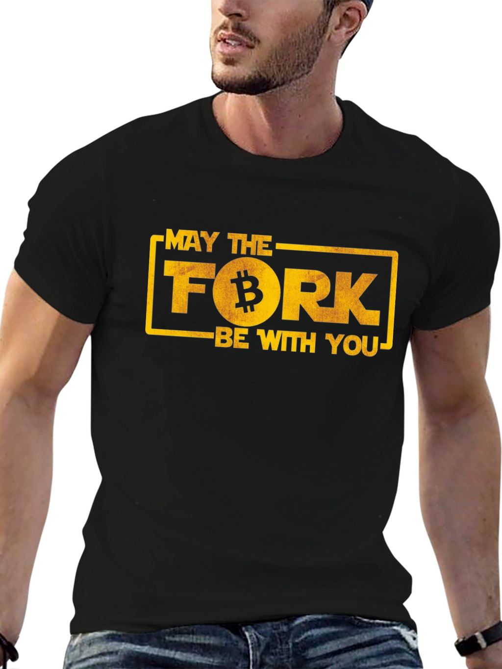 May The Fork Be With You Bitcoin T-Shirt