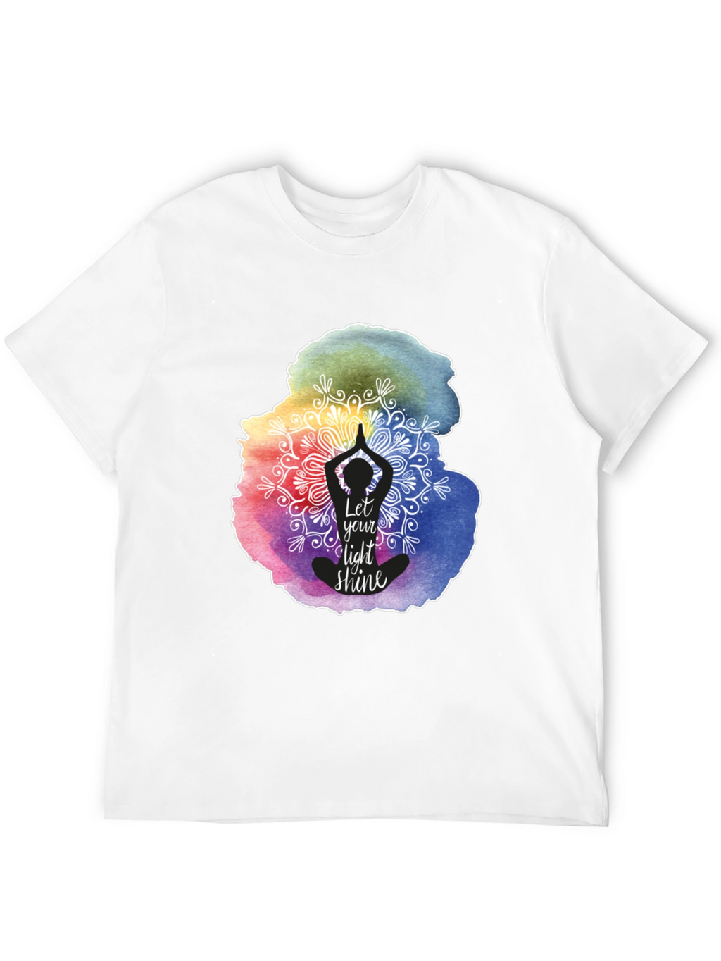 Let Your Light Shine Yoga Mandala Graphic Tee