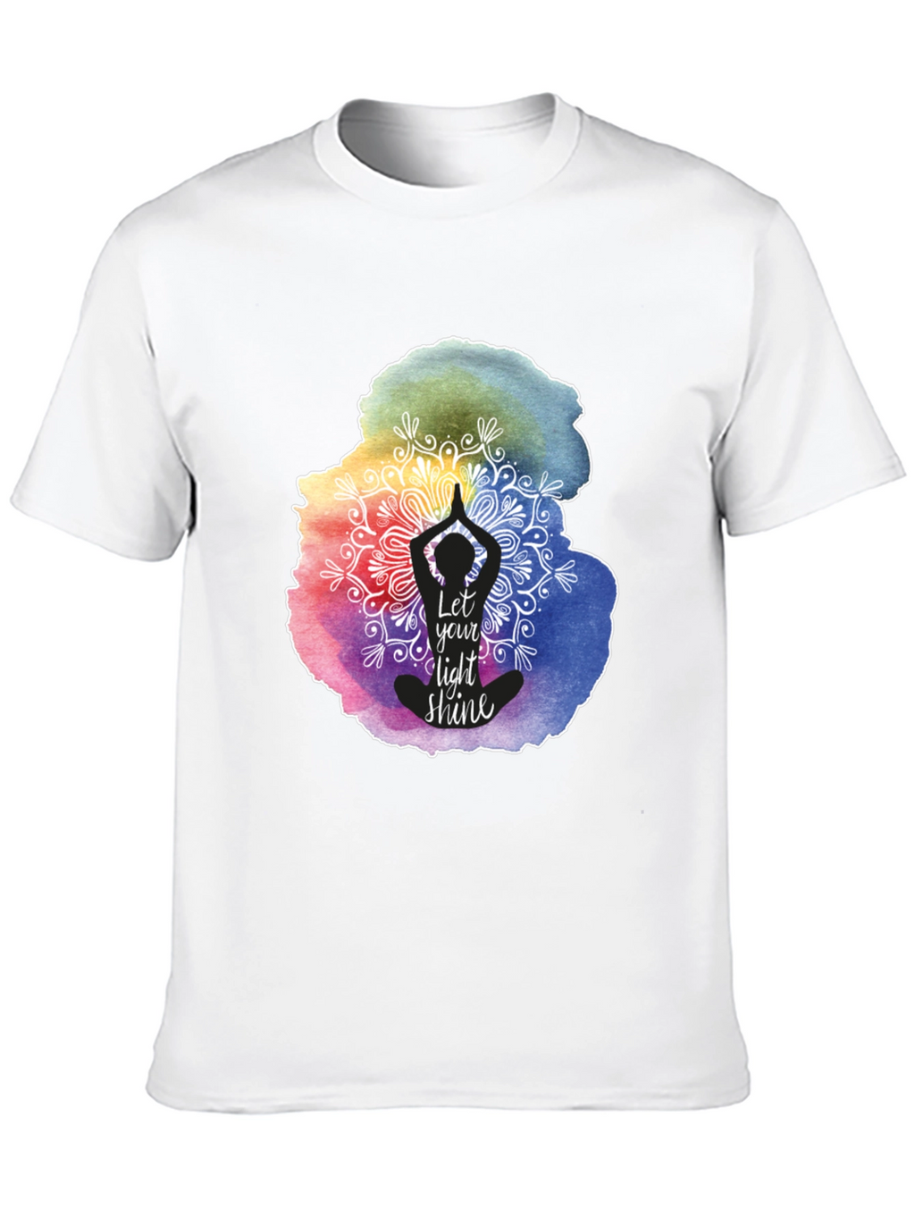 Let Your Light Shine Yoga Mandala Graphic Tee