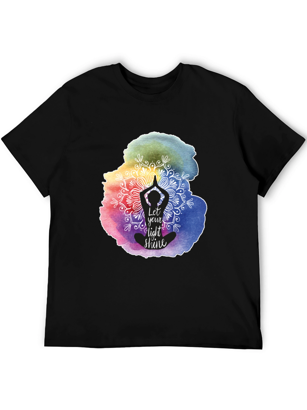 Let Your Light Shine Yoga Mandala Graphic Tee