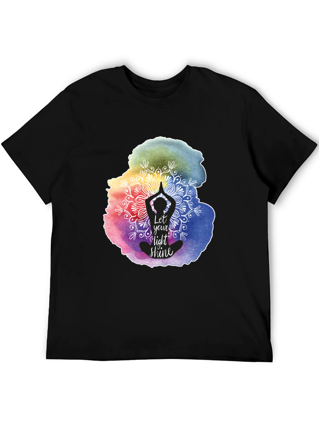 Let Your Light Shine Yoga Mandala Graphic Tee