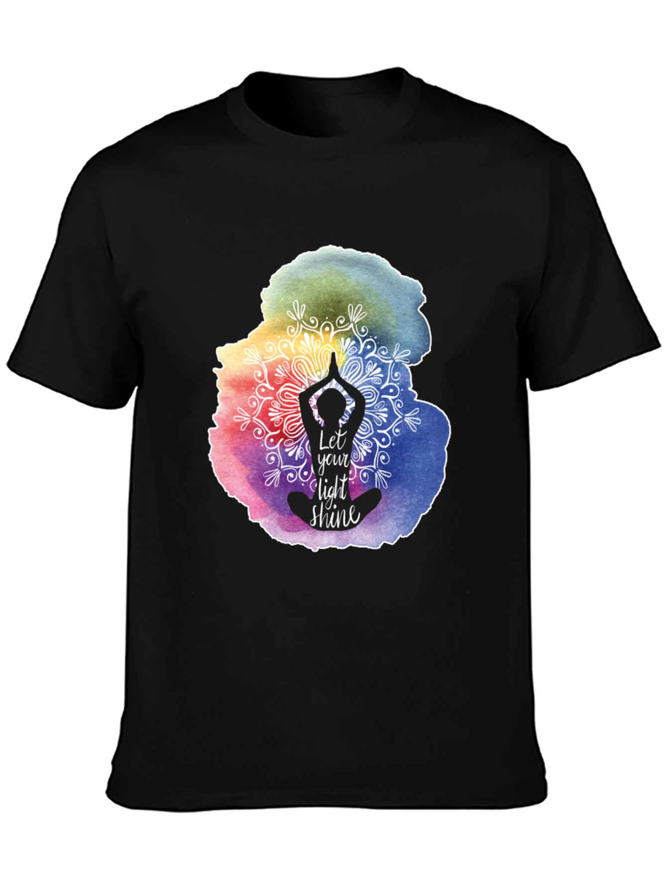 Let Your Light Shine Yoga Mandala Graphic Tee