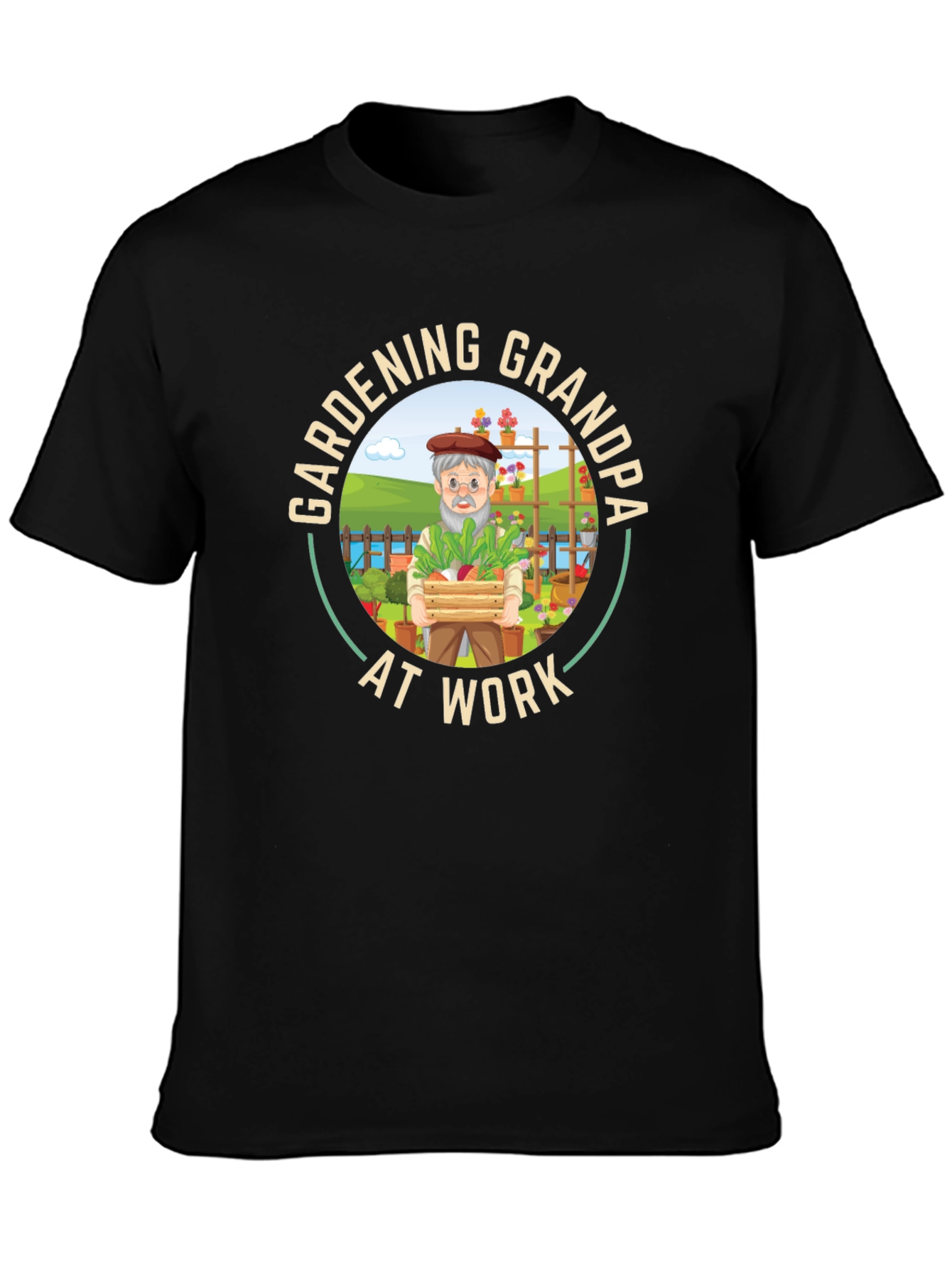 Gardening Grandpa T-Shirt - At Work Funny Graphic Tee