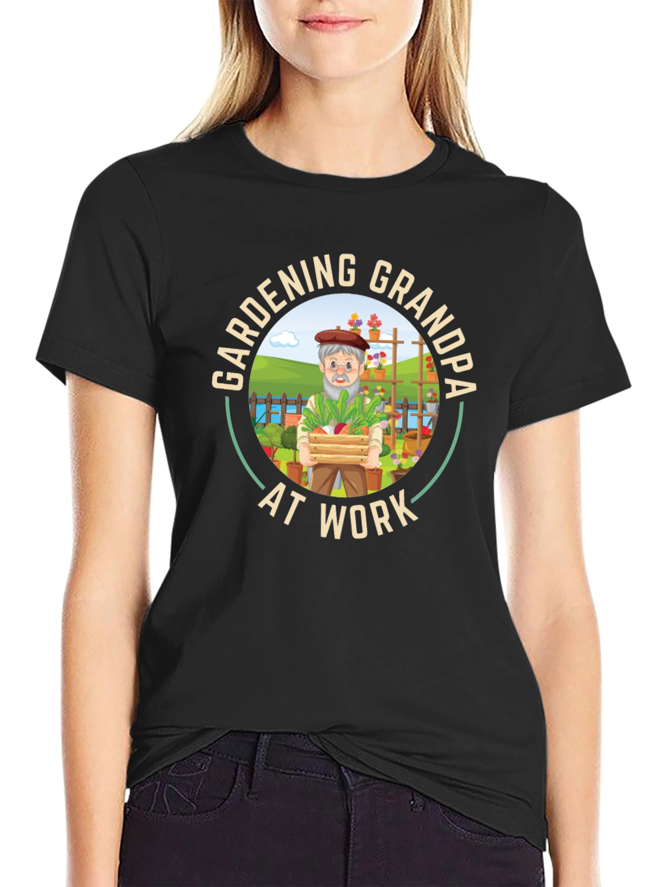 Gardening Grandpa T-Shirt - At Work Funny Graphic Tee