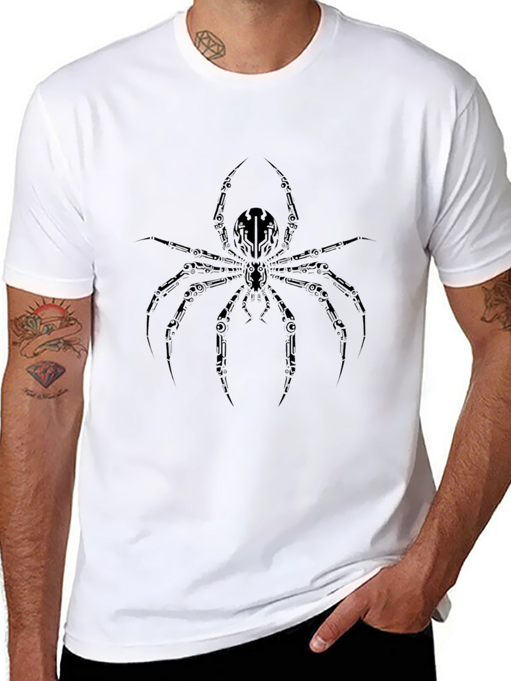 Black Spider Graphic Tee - Cool & Edgy