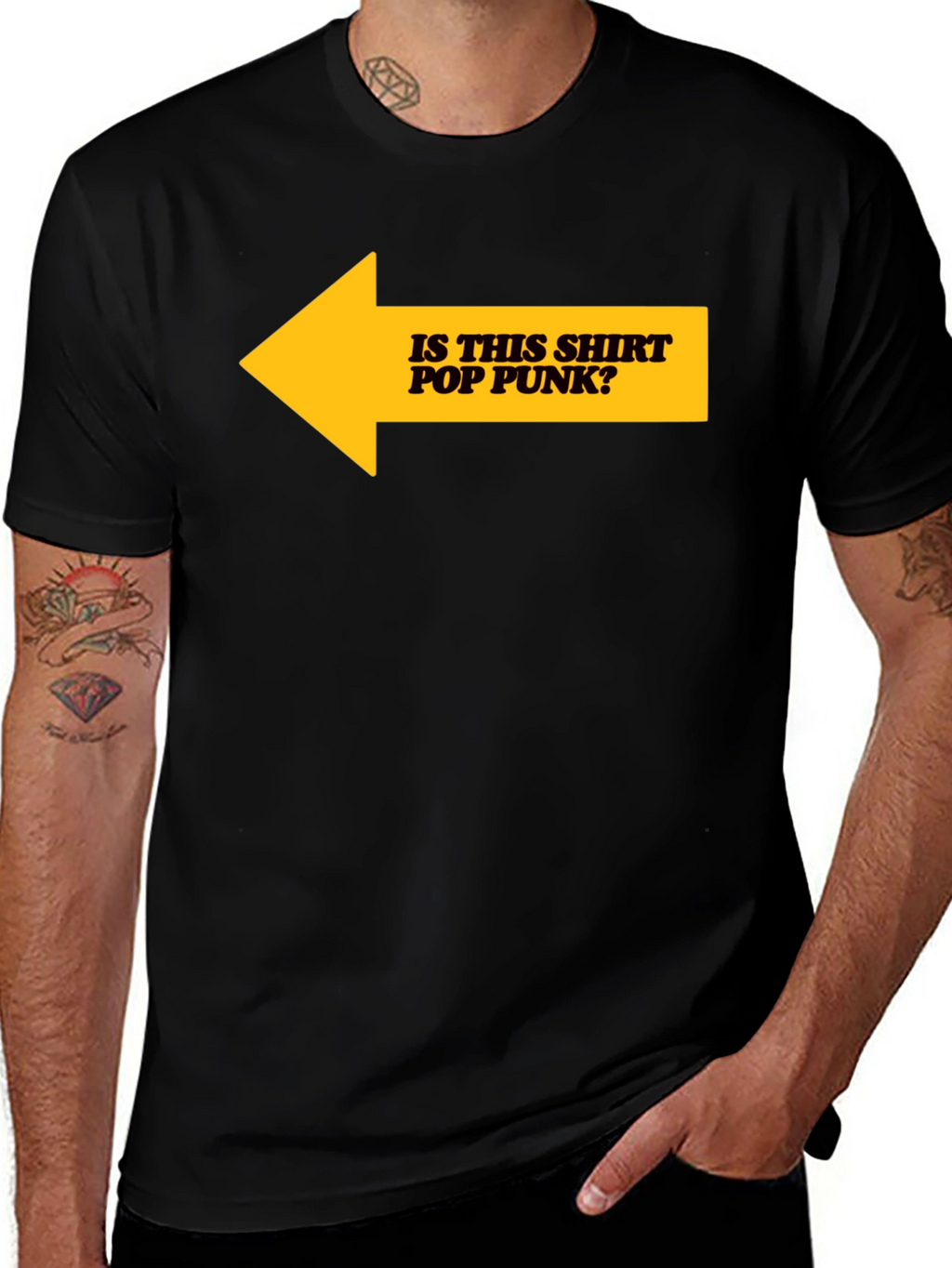 Is This Shirt Pop Punk? Graphic Tee - Black