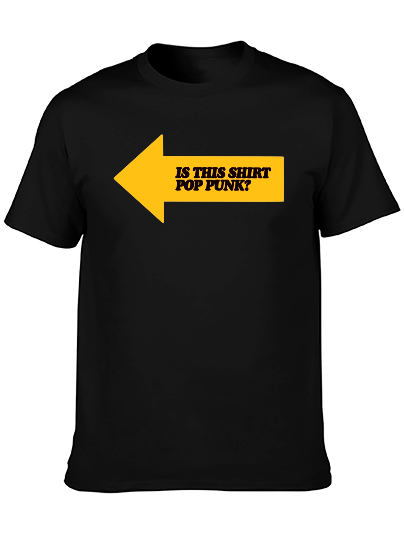 Is This Shirt Pop Punk? Graphic Tee - Black