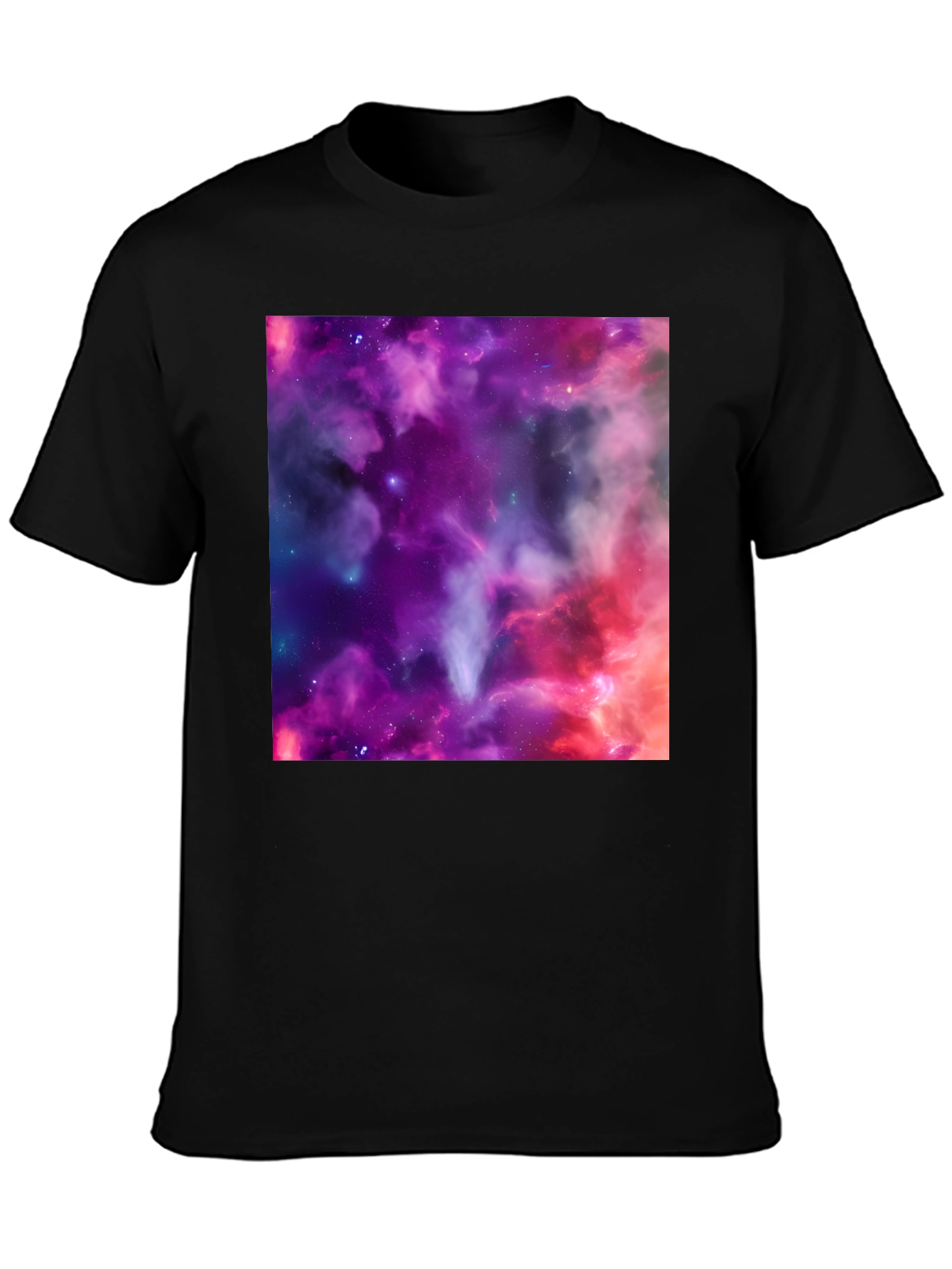 Nebula Print Black T-Shirt