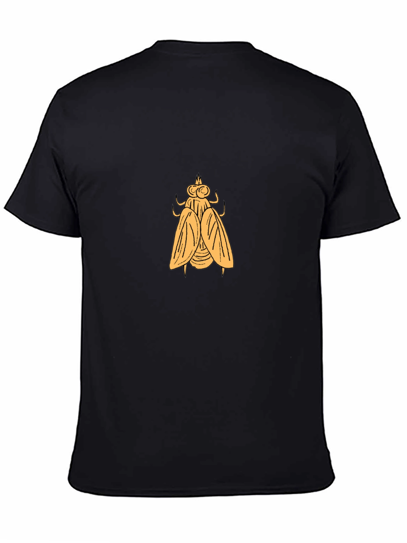 Black T-Shirt with Fly Graphic
