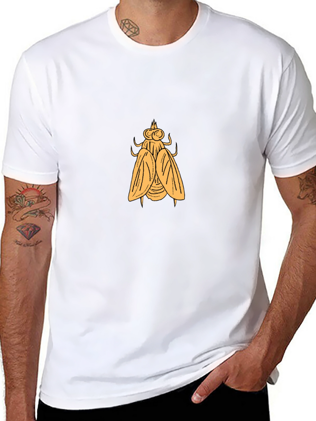 Black T-Shirt with Fly Graphic