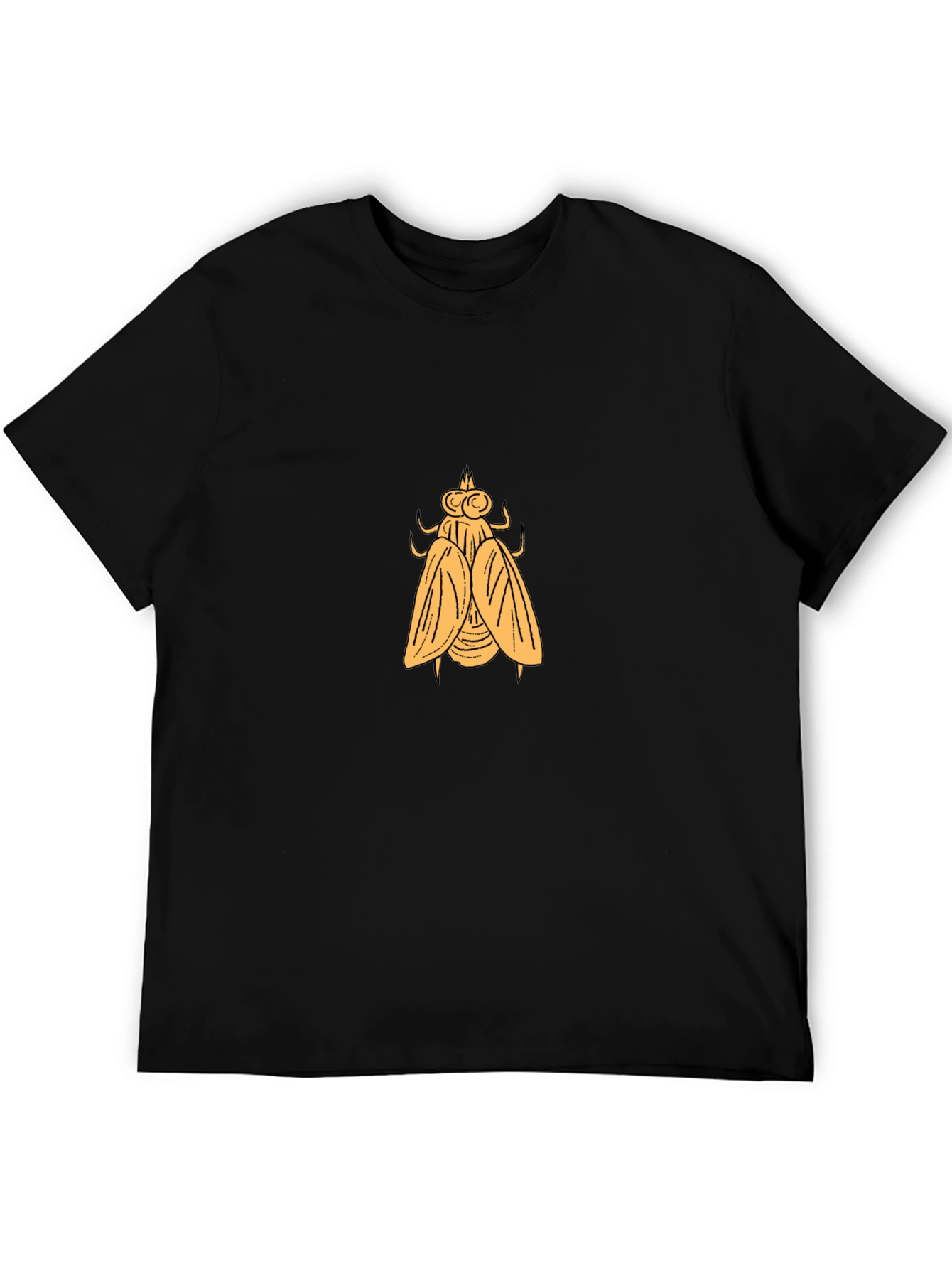 Black T-Shirt with Fly Graphic