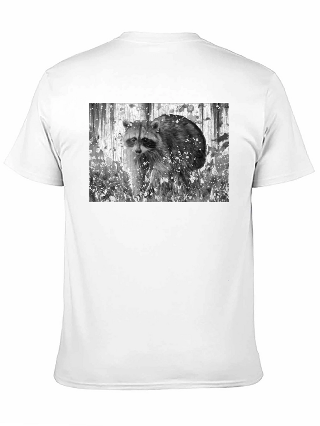 Raccoon Graphic Tee - Black Casual T-Shirt