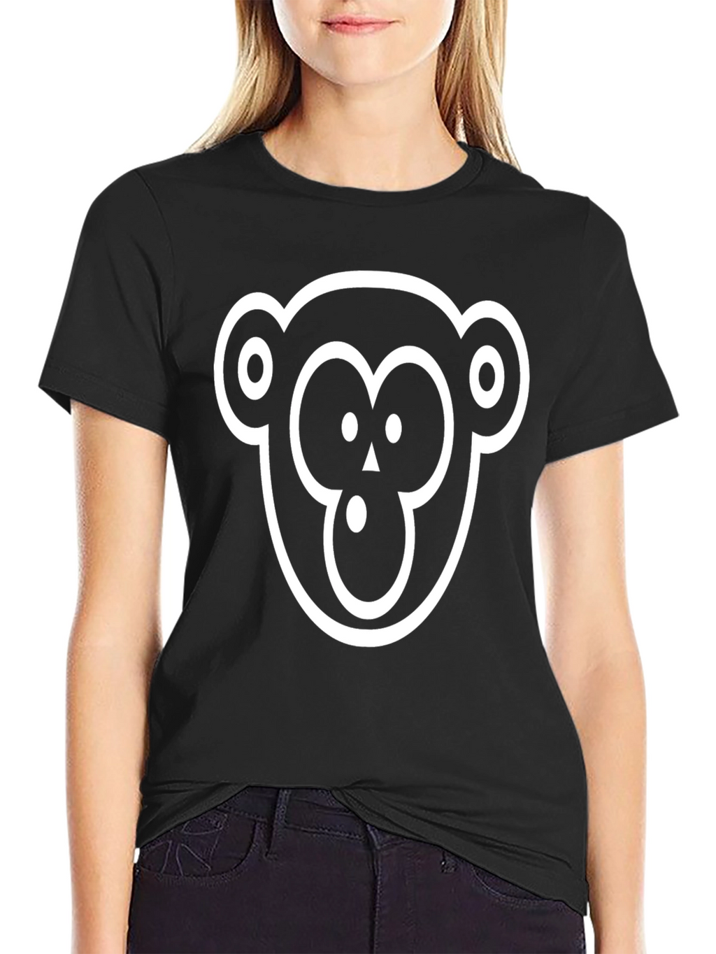 Monkey Face Graphic T-Shirt - Cool Casual Style