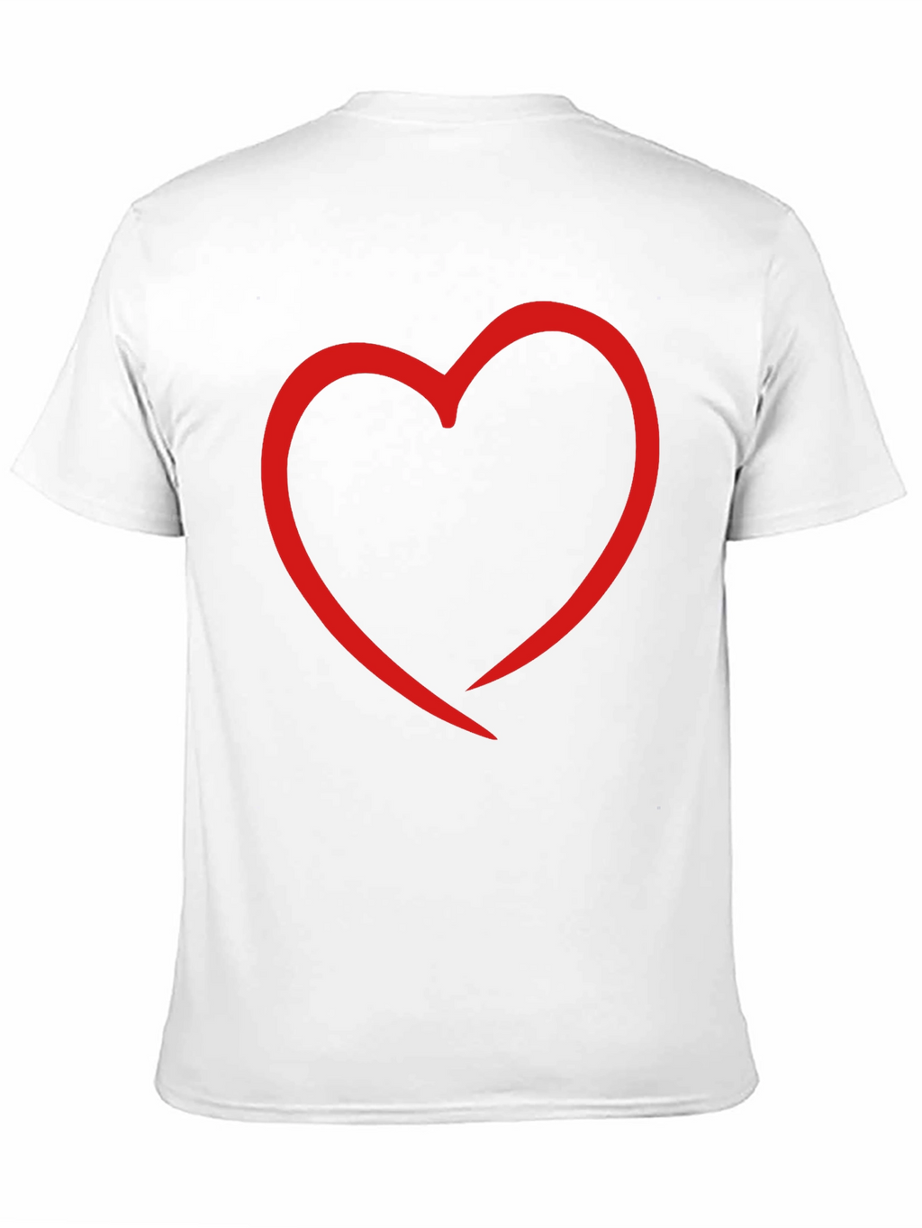 Heart Outline Graphic Print Black T-Shirt