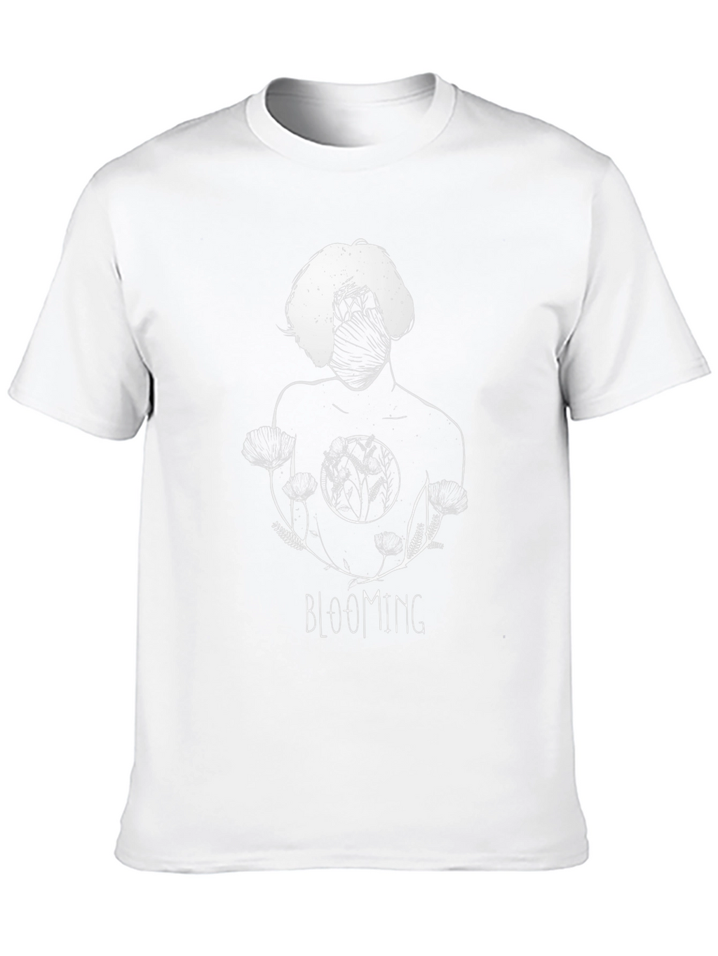 Blooming Graphic Print Black T-Shirt